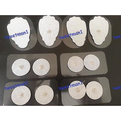 REPLACEMENT ELECTRODE PADS COMBO (4 LG, 8 SM) FOR ALL IQ Digital Massagers