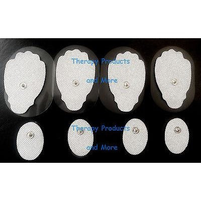 REPLACEMENT ELECTRODE PADS COMBO(4 LG, 4 SM OVAL) COMPATIBLE w/ DIGITAL MASSAGER