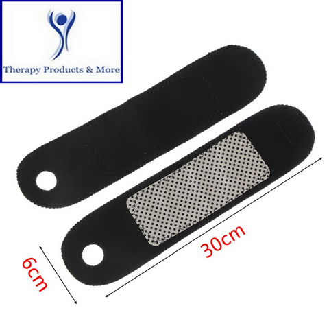 1 Pair Black Tourmaline Self-Heating Wrist Brace Bands - Arthritis Pain Relief, Magnetic Therapy