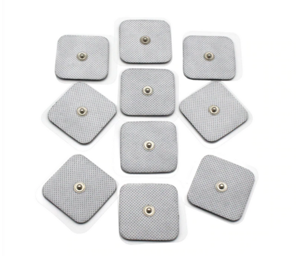 10 Electrode pad massage pads compatible with Healy Frequency TENS 2x2in 3.9mm snap