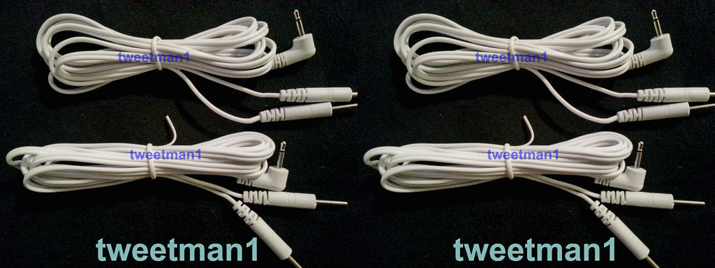 ELECTRODE LEAD WIRES ( 2 PAIRS 4 PIECES) CABLES for Rimba Electro Powerbox 4Ch