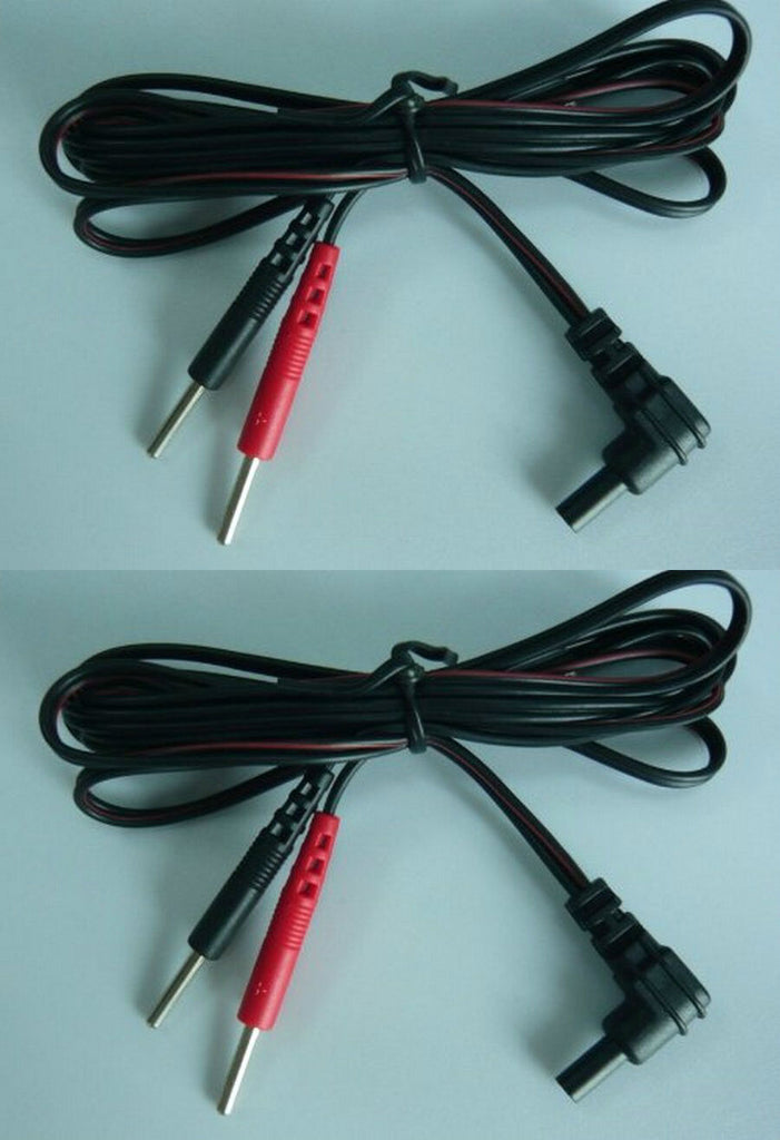 2 TENS Unit Lead Wires FITS COMPATIBLE Premier TENS Premier EMS and Combo Plus