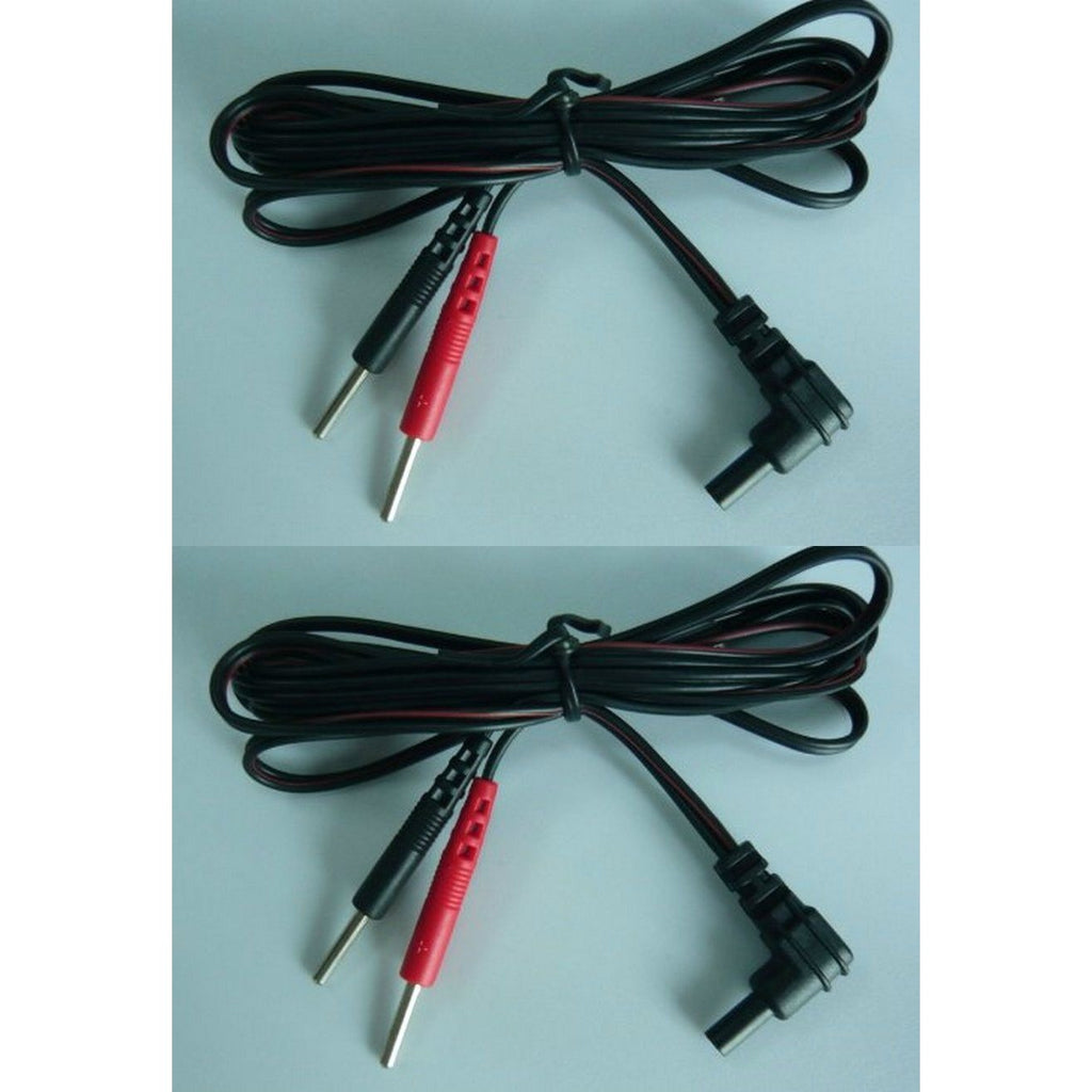 2 TENS Unit Lead Wires FITS COMPATIBLE w/ iReliev ET-7070 TENS DIGITAL MASSAGE