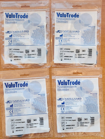 32 Axelgaard ValuTrode Premium Electrodes for Electrotherapy Estim TENS Therapy