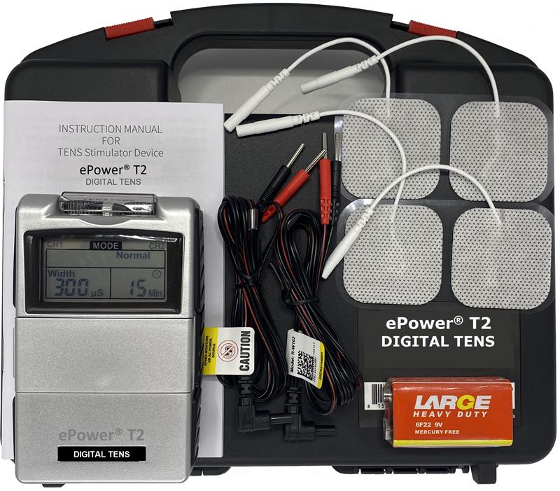 ePower T2 TENS Muscle Nerve Stimulator OTC- Formerly TENS 12MT Digital 12 Modes