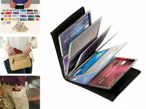 Wonder Wallet Slim RFID Leather Wallets As Seen on TV Black