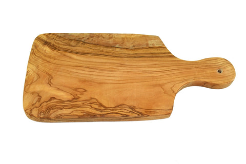 27 cm Breakfast Olive Wood Breakfast Cutting Board with Handle - Made in Germany