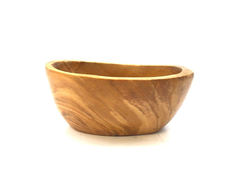 Tapas Bowl, Deep and Oval, 12-14 cm, Made of Olive Wood Made in Germany