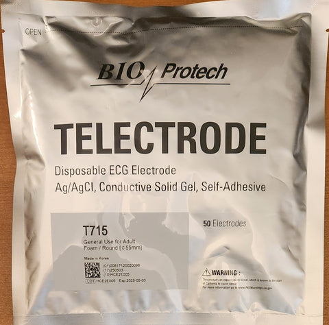 T715 BioProtech - ECG Telectrode Electrodes - 2000 Pieces Great Deal