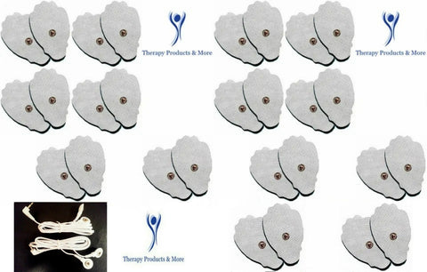 Electrode Lead Cables 2.5mm Plug Pair with 28 Massage Pads for Digital Massager