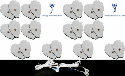 Electrode Lead Cables 3.5mm Plug Pair with 24 Massage Pads for Digital Massager