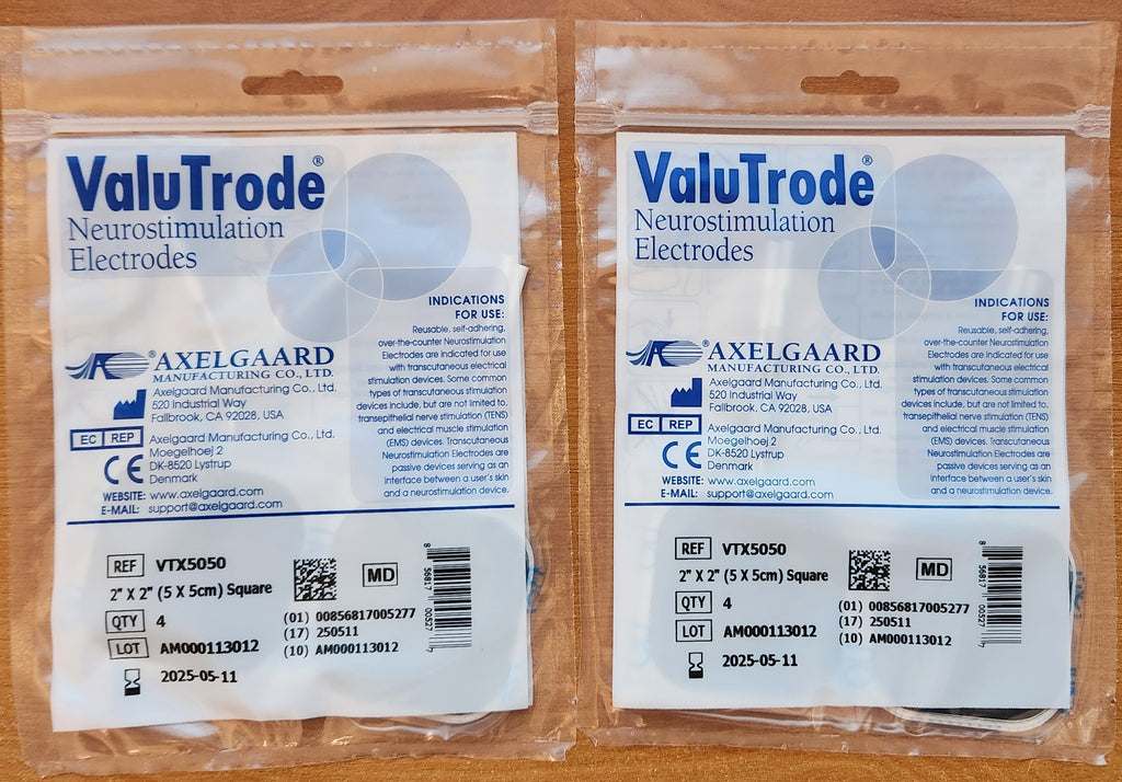 8 Axelgaard ValuTrode X Premium 2"x2" Electrodes For TENS 2500 2800 3000 7000