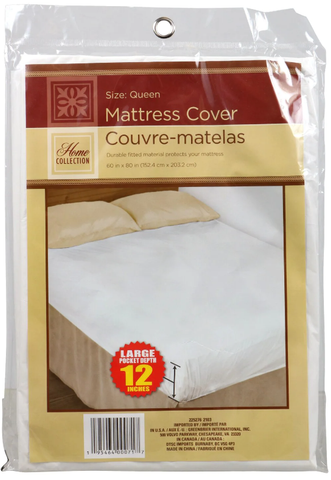 2 QUEEN SIZE MATTRESS COVER PROTECTOR, Plastic WATERPROOF w/ 12" Pocket Depth