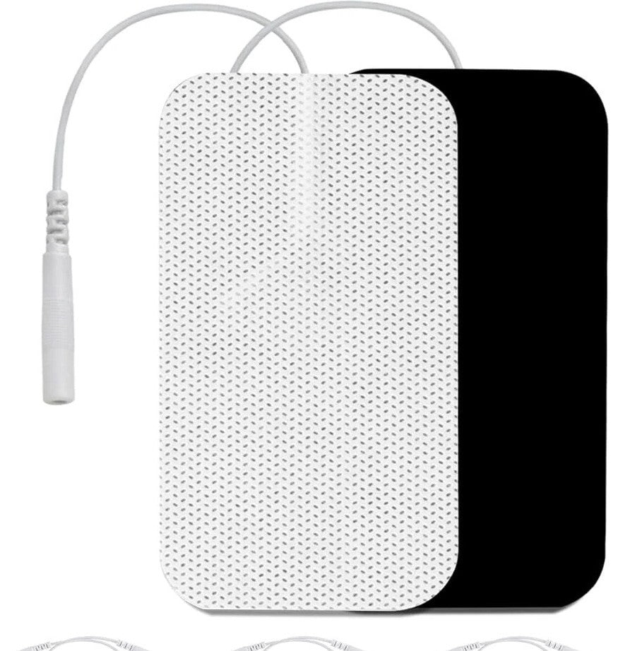 WIRED ELECTRODE PADS 2x4 in RECTANGULAR (8) FOR TENS DIGITAL ELECTRIC MASSAGER