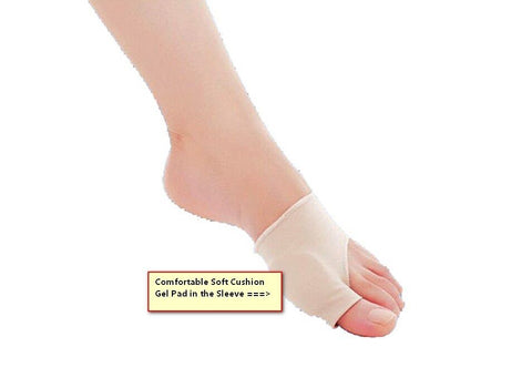 Pair Bunion Big Toe Protector Fabric w/ 5mm Thick Gel Foot Sleeve Relieve Pain