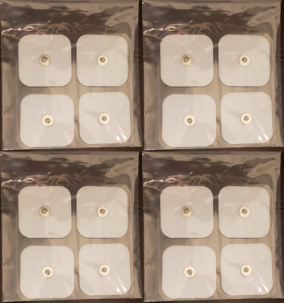 16x Square Compex Compatible Electrodes Pads 2x2" Concave Stud Electrodes