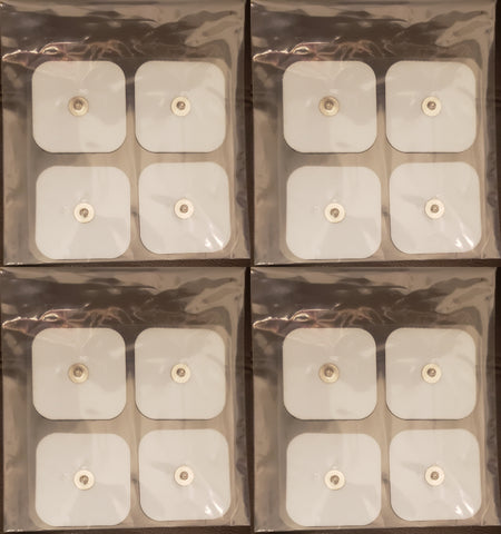 32x Square Compex Compatible Electrodes Pads 2x2" Concave Stud Electrodes