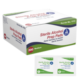 1 Box of 200 Medium Alcohol Prep Pads #1113 Swabs wipes