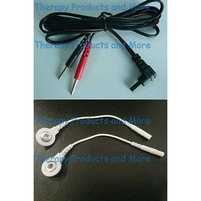 Electrode Wires for TENS 7000, EMS 7500, Intensity Series-Use Snap OR Pin Pads!
