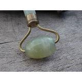 Jade Facial Massager Face Massage Roller~Beautiful Jade Stone Facial Roller New