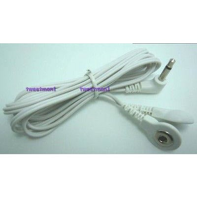 *+BONUS*~ELECTRODE LEAD WIRE CONNECTOR w/ 3.5mm Diameter Plug Massager Accessory