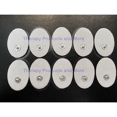 Small Massage Pads / Electrodes OVAL (10) for IQ, SUNMAS DIGITAL MASSAGER, TENS