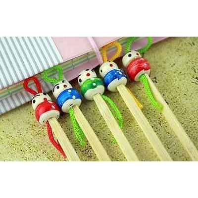 Japanese Handmade Bamboo Earpick (5 Pcs) Clean Wax Removers with Doll Heads