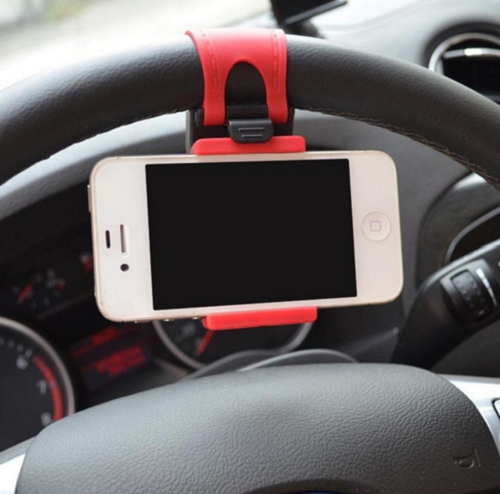 Universal Car Steering Wheel Clip Mount Holder Cradle Stand For Mobile Phone GPS