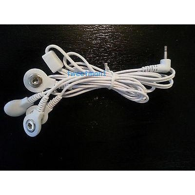 +BONUS! Electrode Wires/Cable Connector USE UP TO 4 PADS~2.5mm Plug~TENS Massage