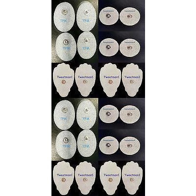 MASSAGE PADS ELECTRODES (8 SM + 8 SM OVAL + 8 LG) FOR TENS DIGITAL MASSAGER EMS