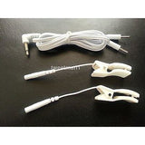 Interchangeable Electrodes Lead Cables 2 Ear Clip + 2.5mm Cable + Sq Pads