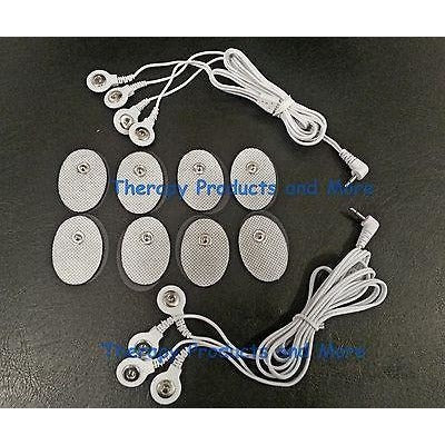 2 Massager 4-Way Cable 2.5mm Plug with 8 pads for Digital massager