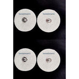REPLACEMENT MASSAGE PAD ELECTRODES COMBO(12) w/ TWO 2.5mm LEAD CABLES FOR TENS