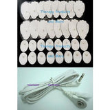 OMRON PM3030 MASSAGER Compatible Lead Wire + (16 LG+16 SM OVAL) MASSAGE PADS