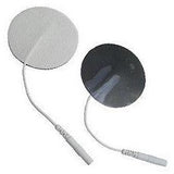 4 CIRCLE SHAPED MASSAGE PADS 3.5 cm WIRED ELECTRODES MICROCURRENT FACIAL TONING