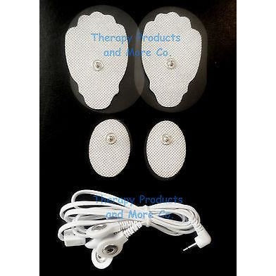 Electrode Lead Wire(4 SNAP Cable Connector)2.5mm + ELECTRODE PADS (2LG+2SM OVAL)