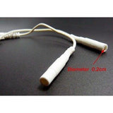 2 Electrode Lead Wire Cable Adapter Converter Pin Snap Connect Connection White