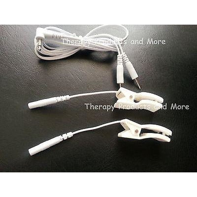 Interchangeable Electrodes Lead Cables 2 Ear Clip + 2.5mm Cable