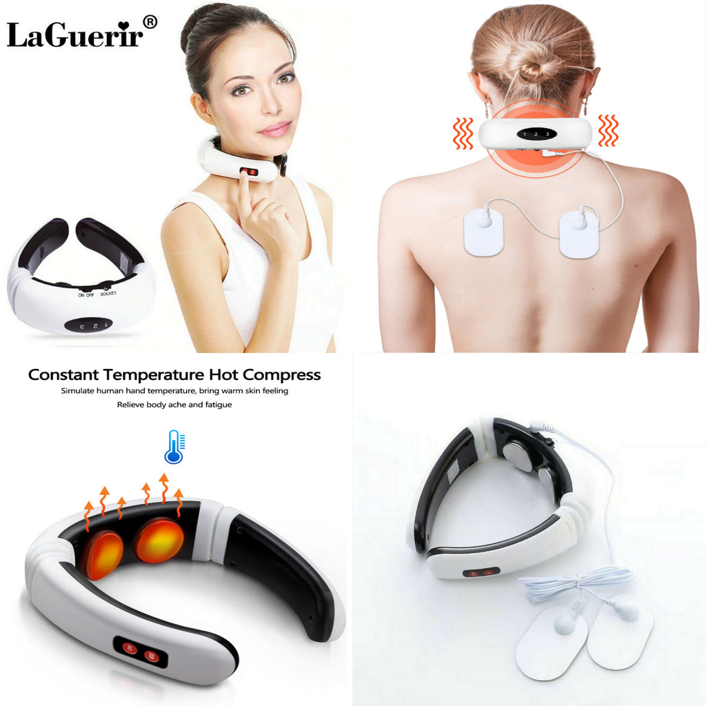 Electric Neck Massager Multi function 6 Modes Pulse Massage Far Infrared Heating