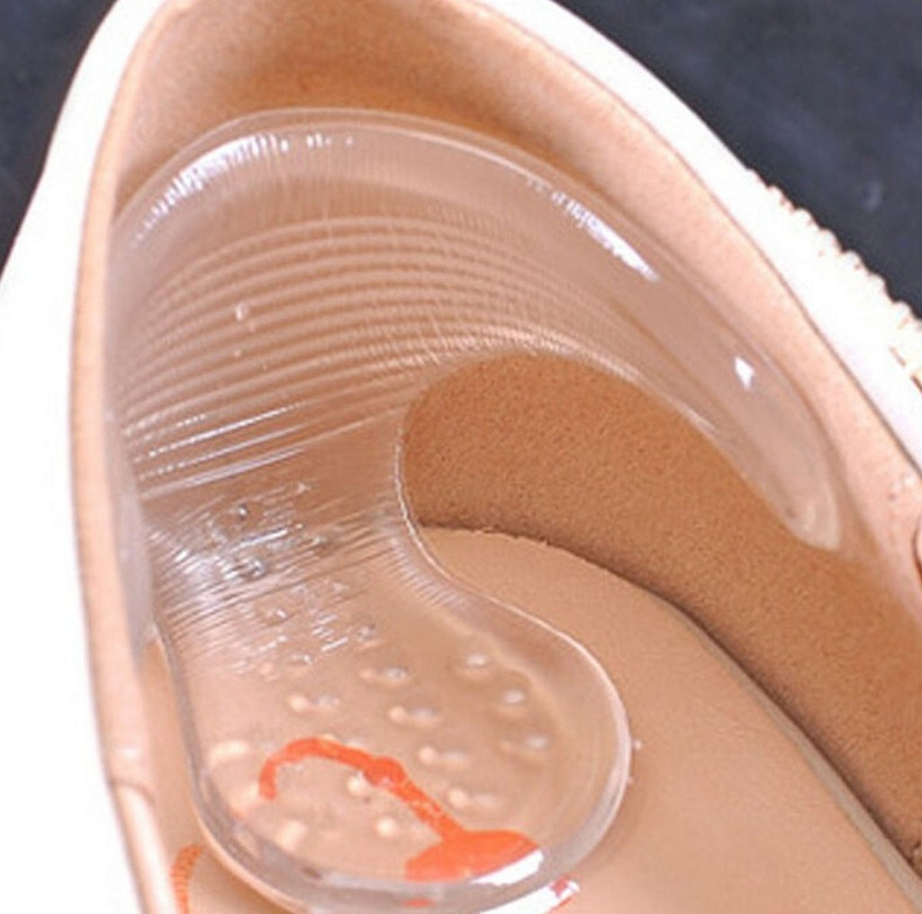 Clear silica gel stickers anti slip-resistant shoe pads Pair