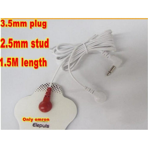 Replacement 3.5mm Plug Digital Massager Electrode Lead Wire for Omron Device