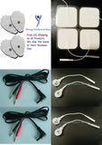 8 Massage Pads + Cables + Adapters for 2.35mm plug Unit - Use Snap or Pin Pads!