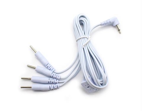 Electrode Lead Wires 3.5mm 4 Way Pin Connector Cables for Digital Massager/Tens