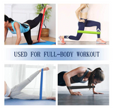 5 PCS Yoga Exercise Resistance Bands Stretching Rubber Fitness Strength Training w Bonus Bag