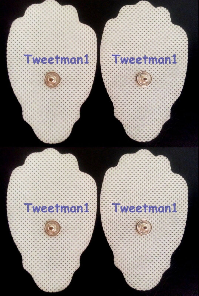 Replacement Electrode Pads (4) for T.E.N.S. Digital Pain Relief Device +Bonus