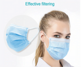 3-Ply Disposable Face Mask Non Medical Surgical Earloop Mouth Cover 10 Pack