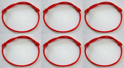 6 Handmade Kabbalah Red String Bracelet Evil Eye Jewelry Kabala Lucky Bracelet