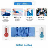 +Bonus!+ Instant Cooling Towel Microfiber Sport Towel with Ice Bottle