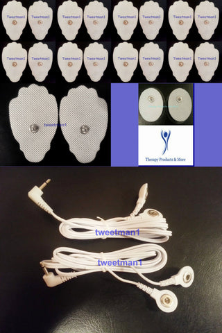 Eliking IPro Compatible Lead Cables with 18 Replacement Massage Pads + 2 Oval Pads