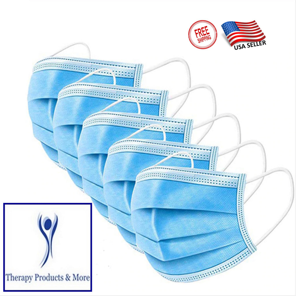 3-Ply Disposable Face Mask Non Medical Surgical Earloop Mouth Cover 50 Pack